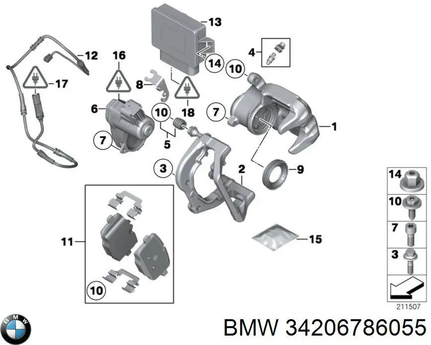 34206786055 BMW Болт крепления головки блока цилиндров