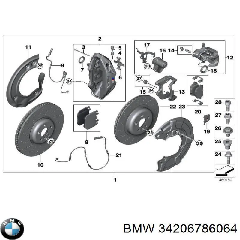 Kit de reparação de suporte do freio traseiro BMW 34206786064 preço, a partir de 19,35 USD