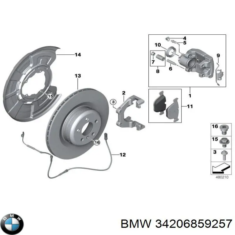 Купить 34206859257 BMW 