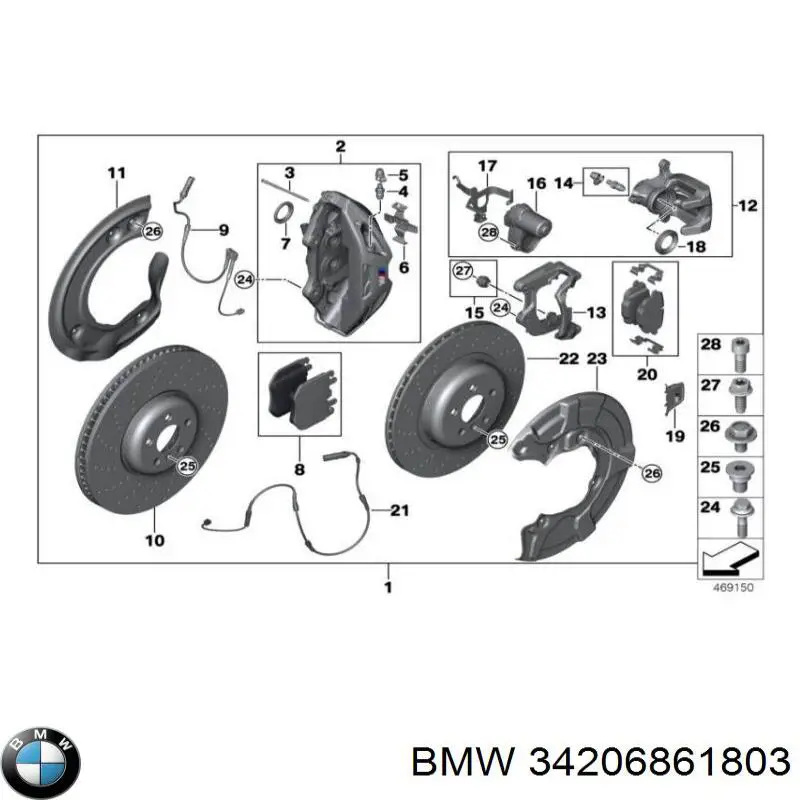 Щиток тормозного диска заднего левый BMW 34206861803 цена, от 38.01 USD