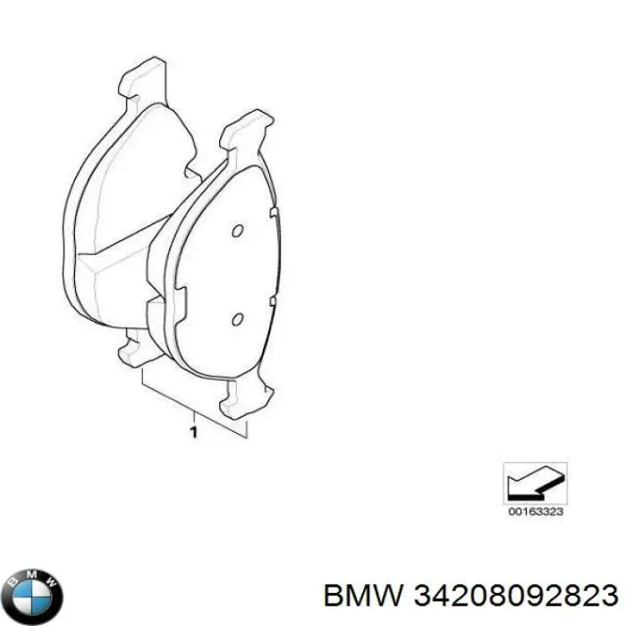 34208092823 BMW sapatas do freio traseiras de disco