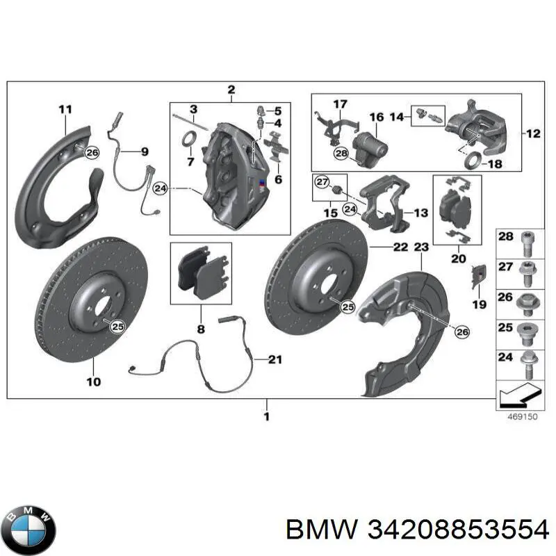 34208853554 BMW Disco do freio traseiro