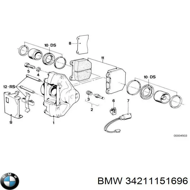 Щиток тормозного диска заднего правый BMW 34211151696 цена, от 156.91 USD