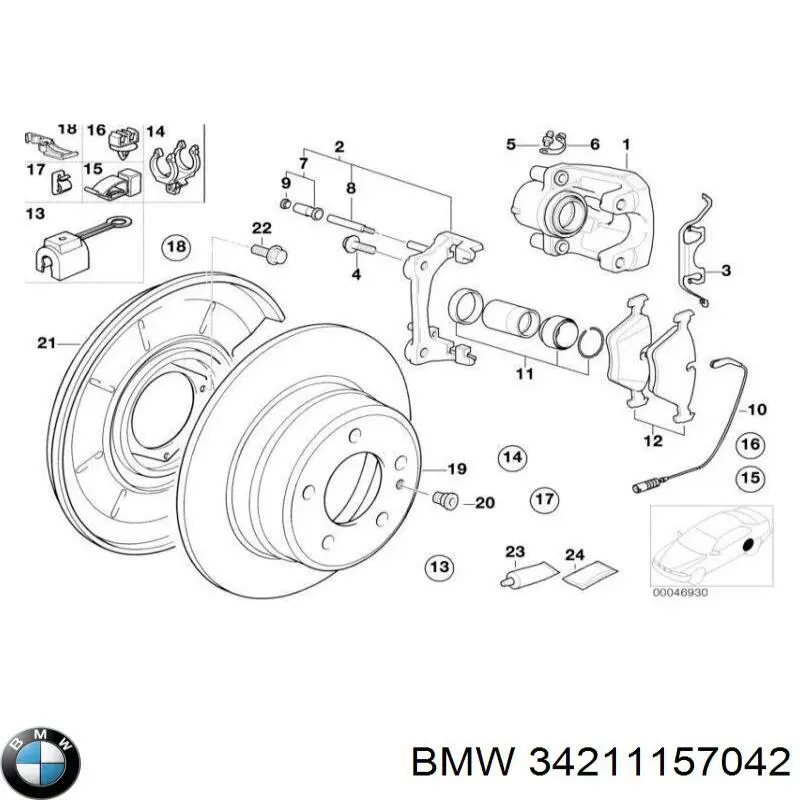 Ремкомплект суппортов BMW 34211157042 цена, от 3.47 USD