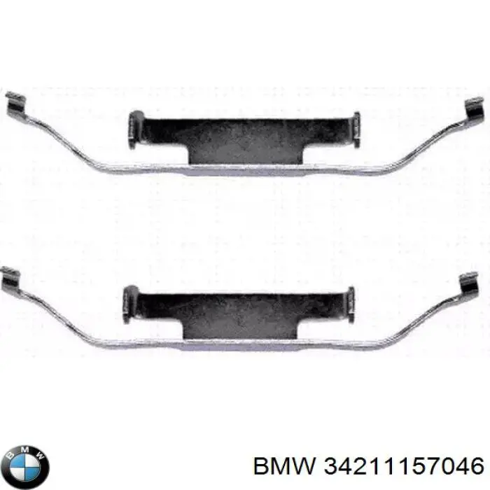 34211157046 BMW комплект пружинок крепления дисковых колодок задних