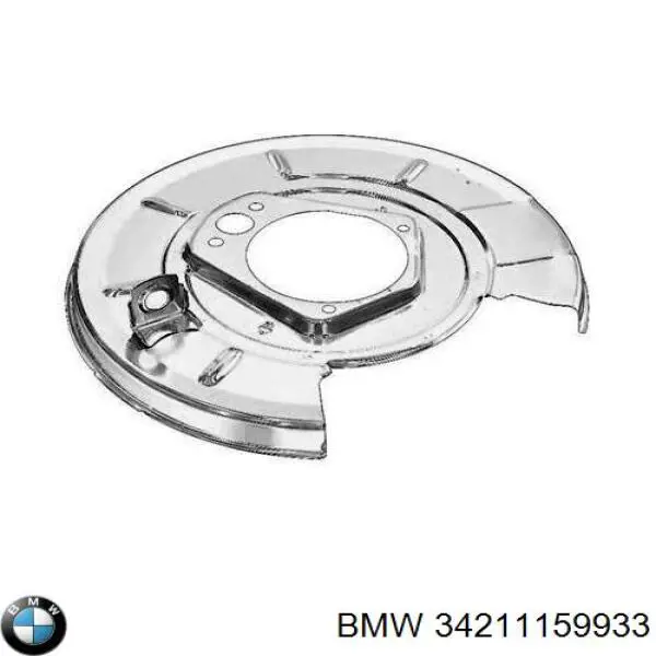34211159933 BMW защита тормозного диска заднего левая