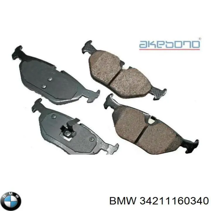34211160340 BMW колодки тормозные задние дисковые