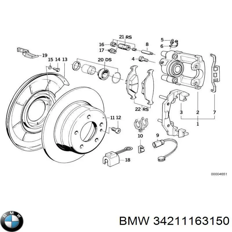 Тормозные диски 34211163150 BMW