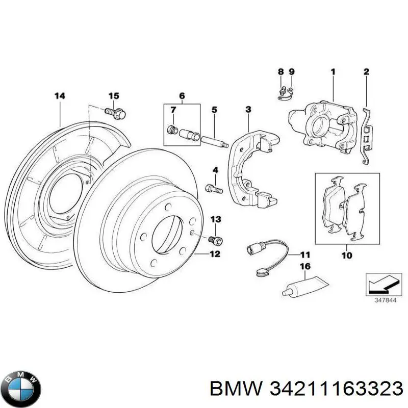 Ремкомплект суппортов BMW 7 седан (E38) (1994 - 2001) цена, от 3.93 USD