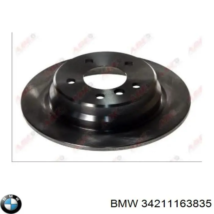 34211163835 BMW диск тормозной задний