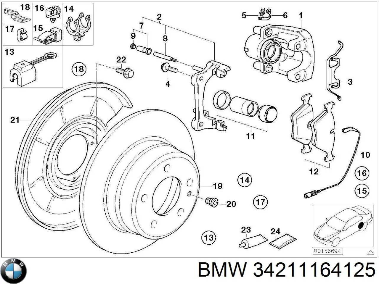 Прокладка масляного фильтра 34211164125 BMW