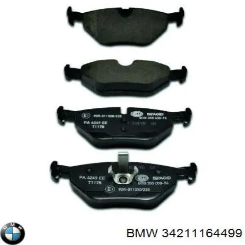 Купить 34211164499 BMW Колодки тормозные задние, дисковые