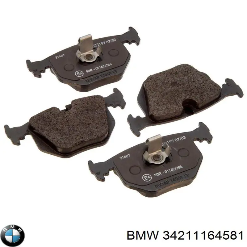 34211164581 BMW колодки тормозные задние дисковые