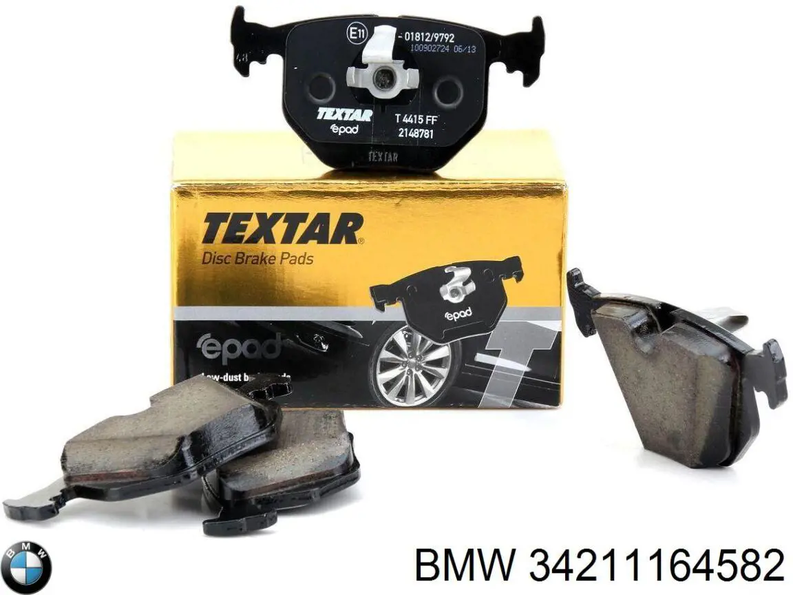 Задние тормозные колодки 34211164582 BMW