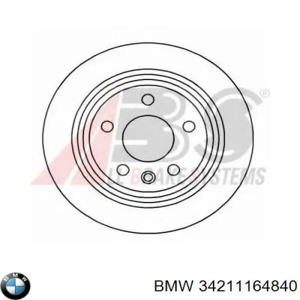 34211164840 BMW диск тормозной задний