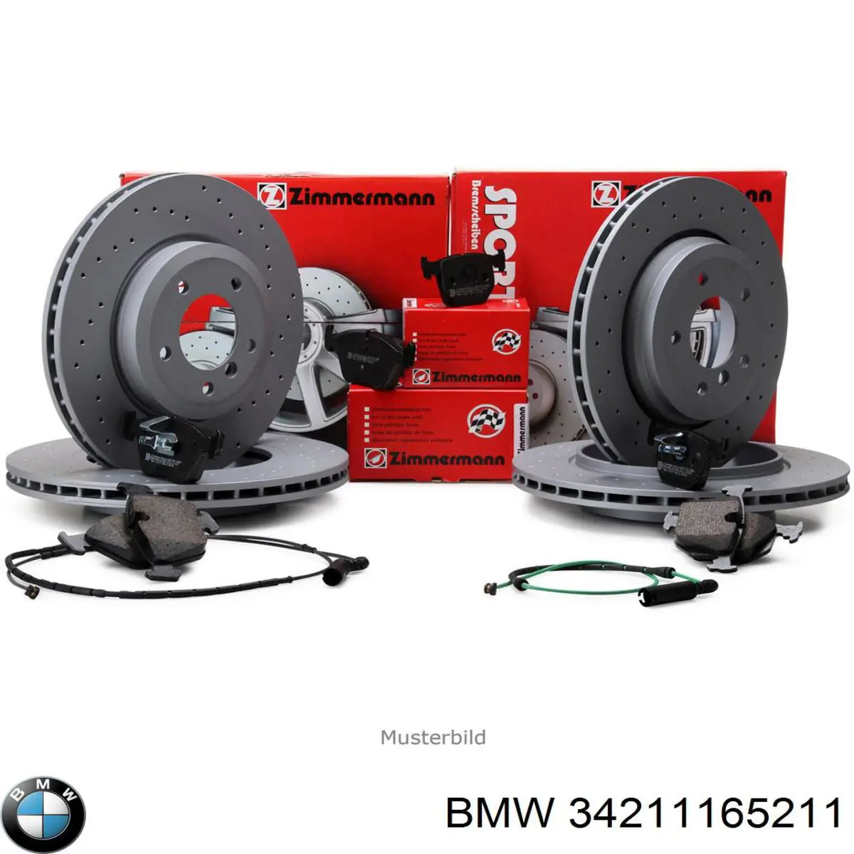 Задний дисковый тормоз BMW 34211165211