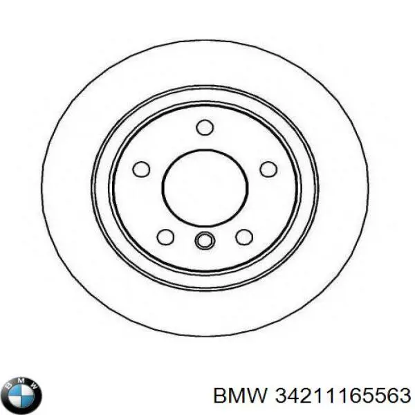 34211165563 BMW диск тормозной задний