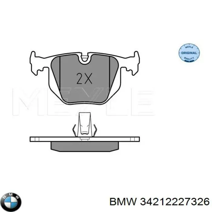 34212227326 BMW задние тормозные колодки