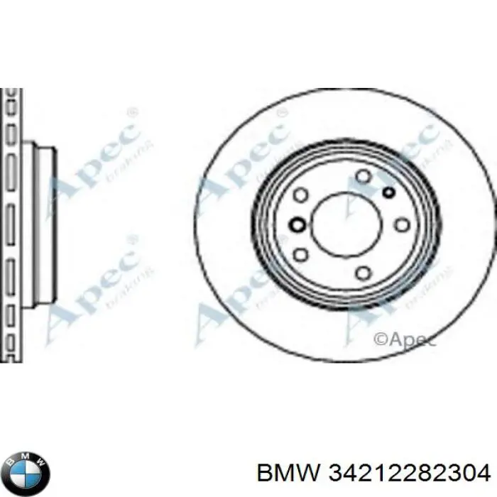 Купить 34212282304 BMW Диск тормозной задний