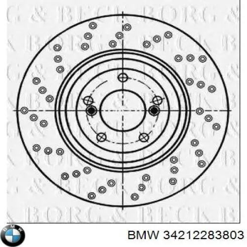 Тормозные диски 34212283803 BMW