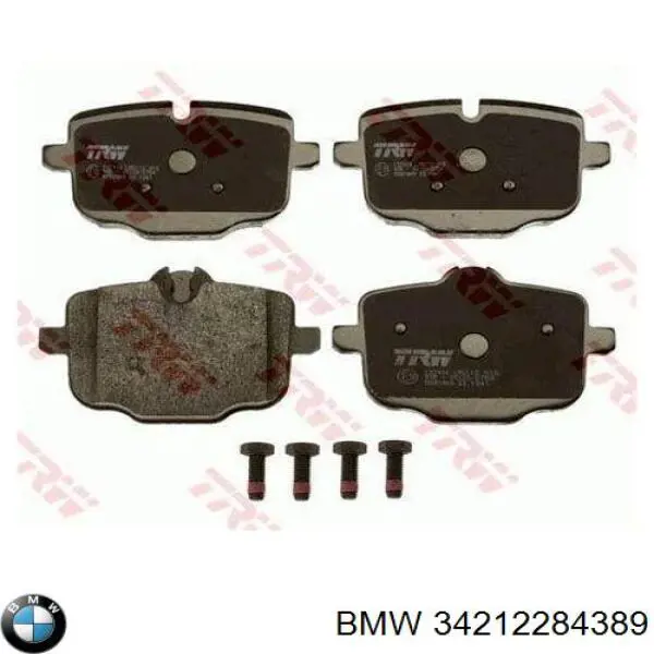 34212284389 BMW колодки тормозные задние дисковые