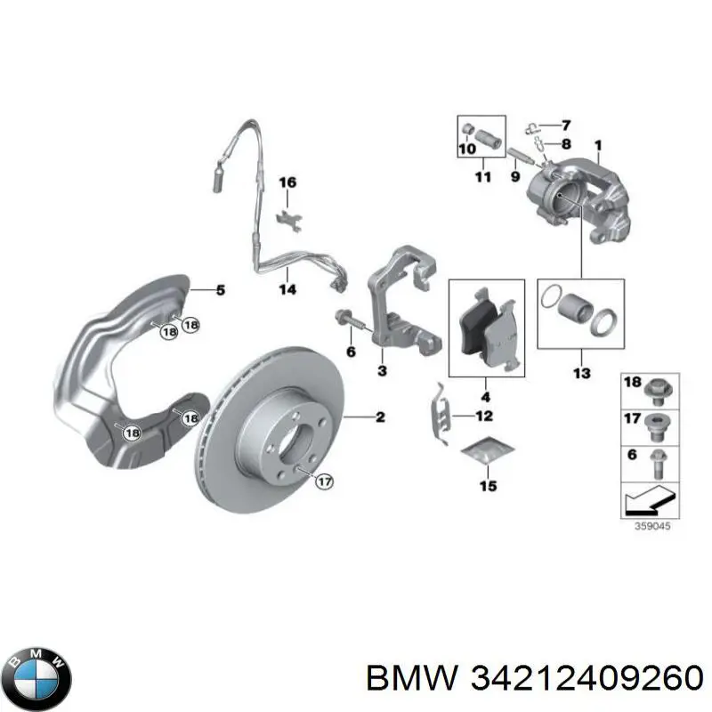 Колодки BMW 34212409260 цена, от 170.95 USD