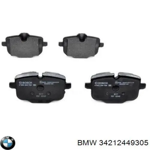 Колодки дисковые  BMW 34212449305 цена, от 76.44 USD