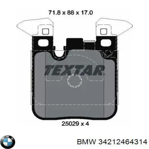 Купить 34212464314 BMW Колодки тормозные задние, дисковые