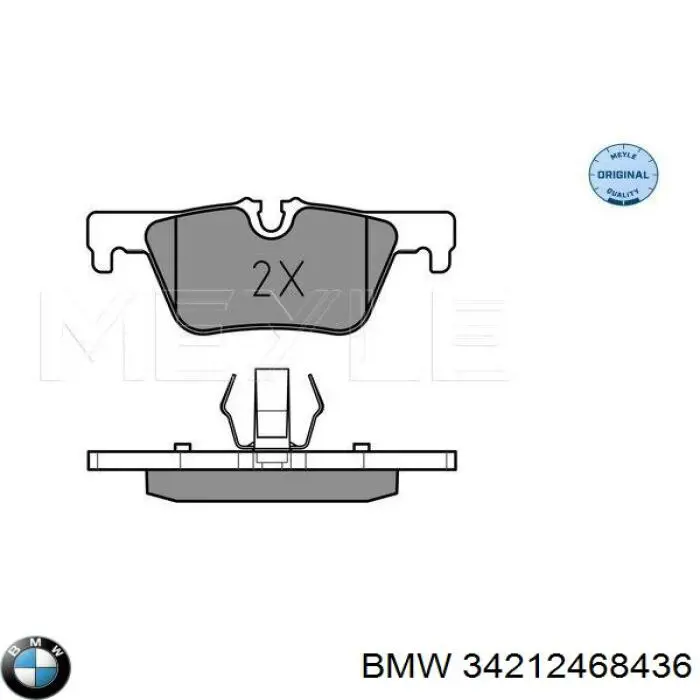 Купить 34212468436 BMW Колодки тормозные задние, дисковые