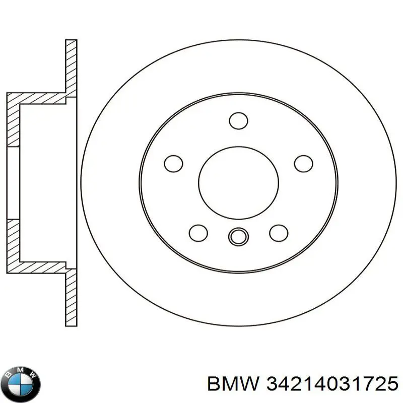 Задний дисковый тормоз BMW 34214031725