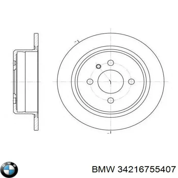 Тормозные диски 34216755407 BMW