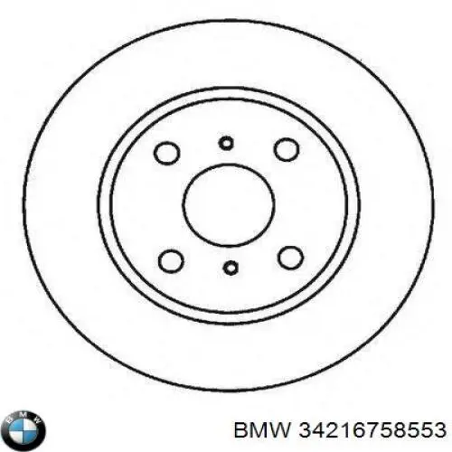 34216758553 BMW диск тормозной задний