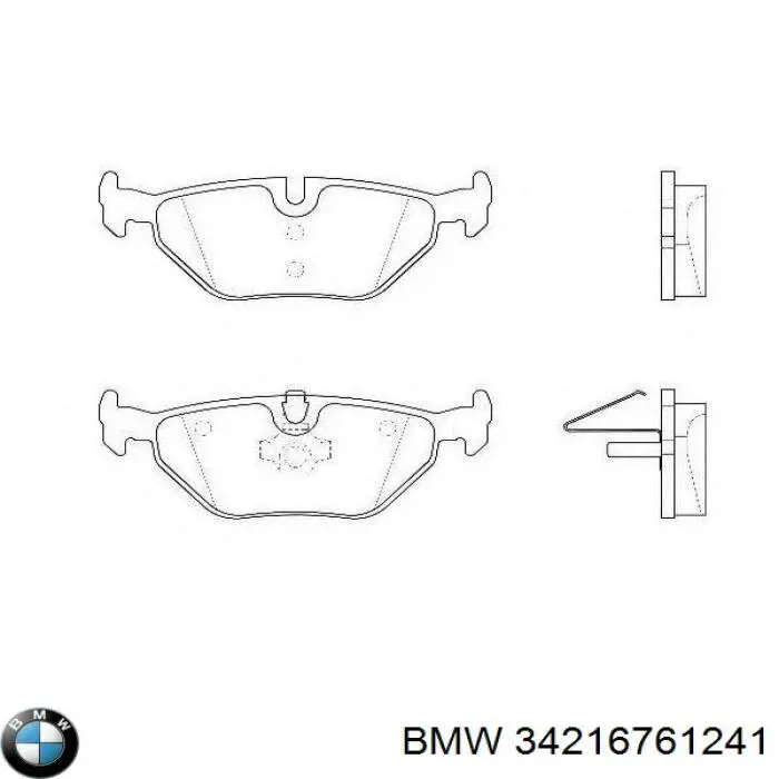 34216761241 BMW колодки тормозные задние дисковые