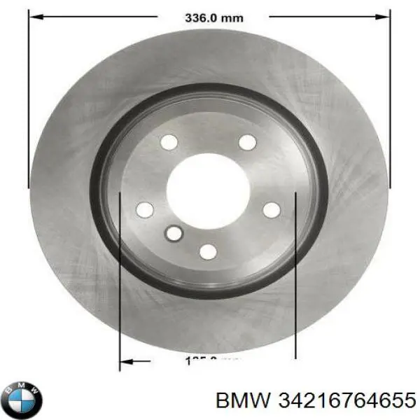 Купить 34216764655 BMW Диск тормозной задний