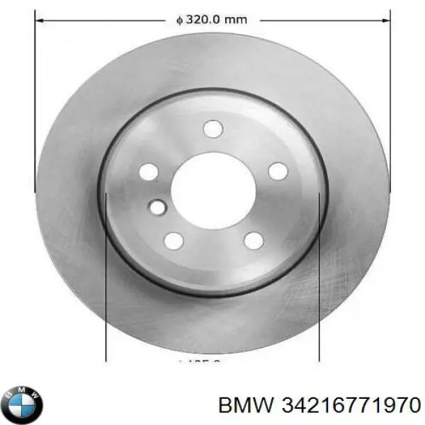 Купить 34216771970 BMW Диск тормозной задний