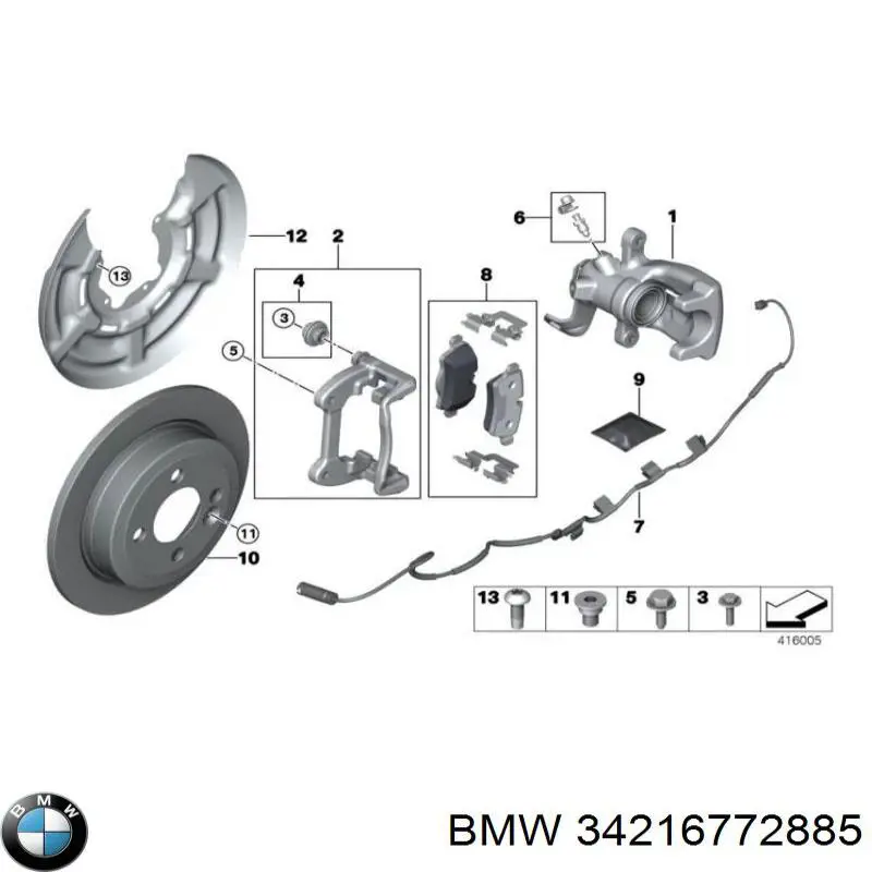 Купить 34216772885 BMW Болт нижнего рычага