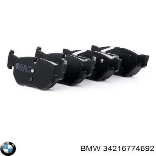 Sapatas do freio traseiras de disco 34216774692 BMW