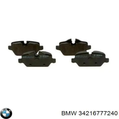 Задние тормозные колодки 34216777240 BMW
