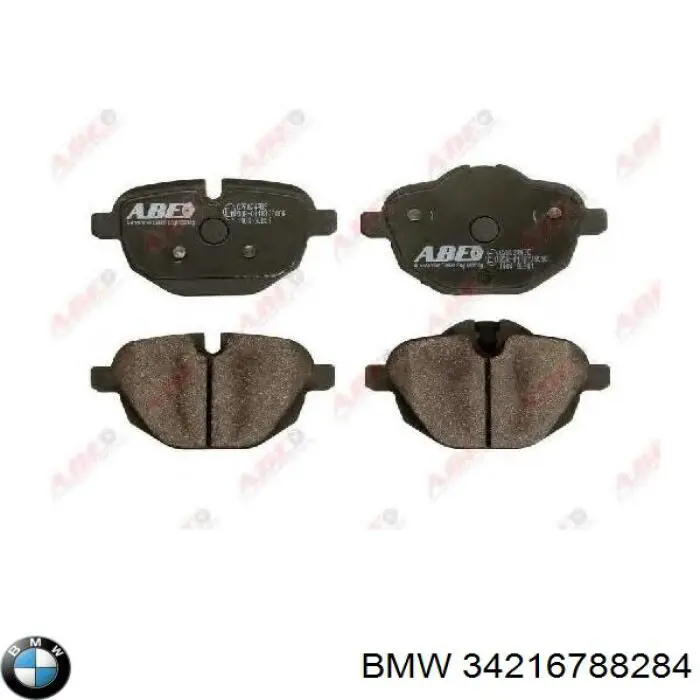 34216788284 BMW колодки тормозные задние дисковые