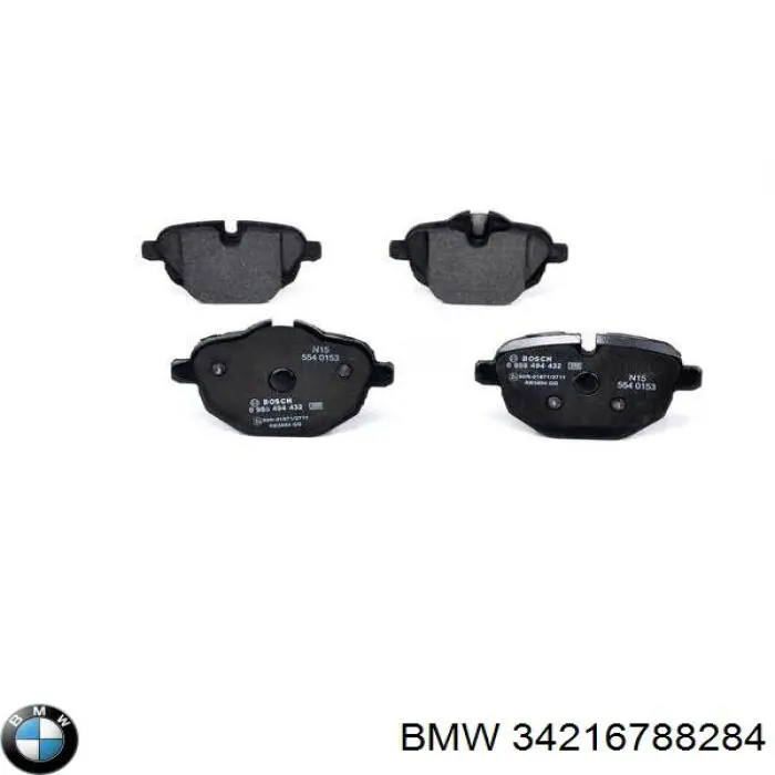 Купить 34216788284 BMW Колодки тормозные задние, дисковые