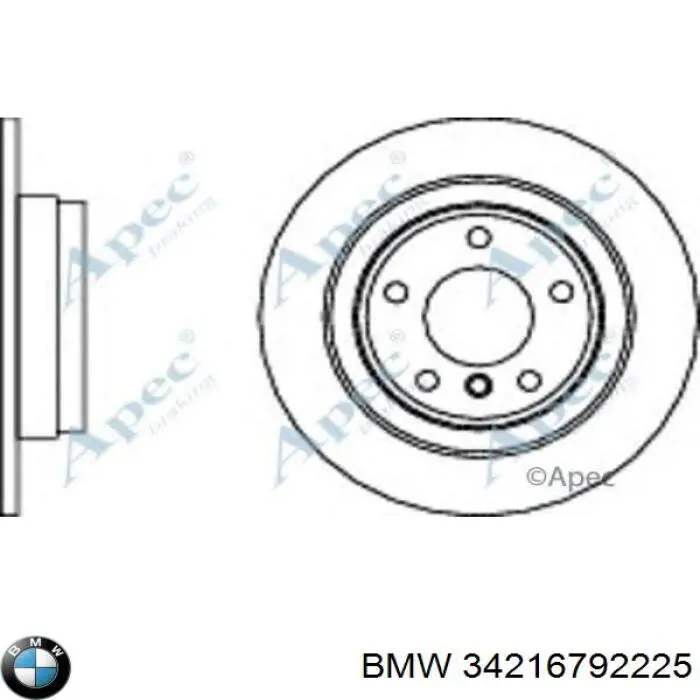 Тормозные диски 34216792225 BMW