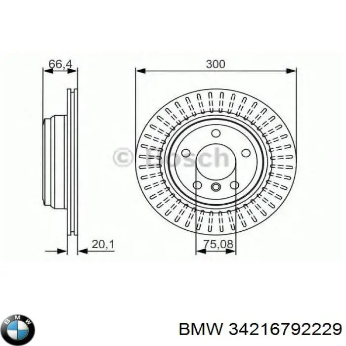 Тормозные диски 34216792229 BMW