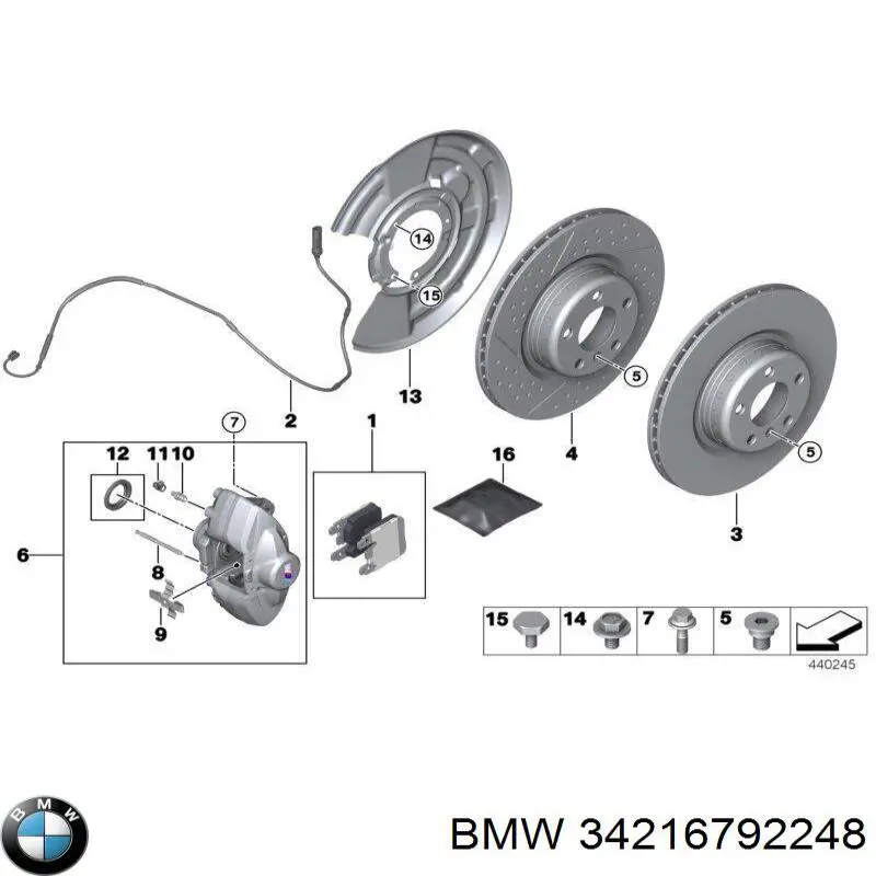 Chapa protectora contra salpicaduras, disco de freno trasero derecho 34216792248 BMW