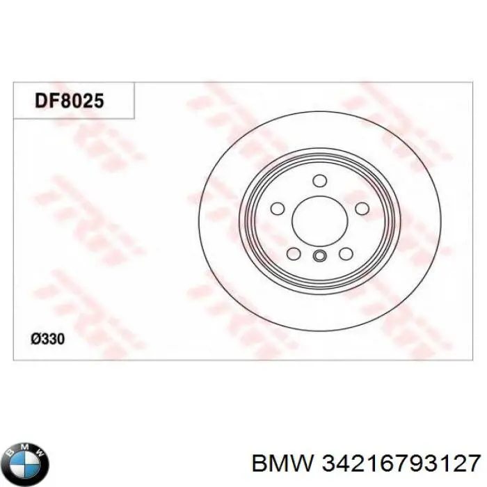 Тормозные диски 34216793127 BMW