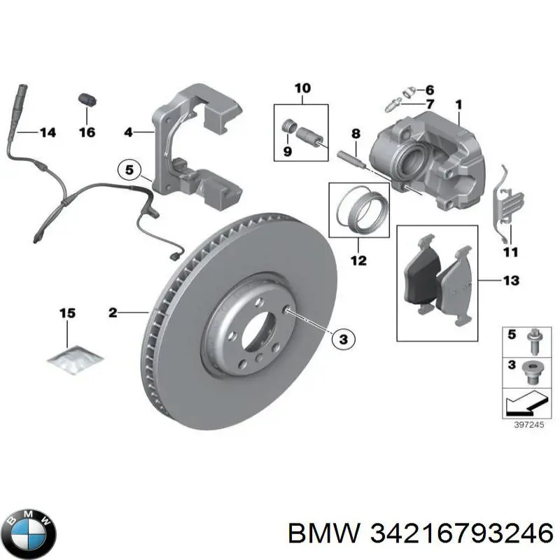 Задний тормозной диск BMW 34216793246 цена, от 41.47 USD