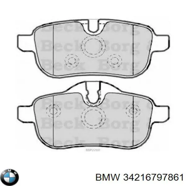 Передние тормозные колодки 34216797861 BMW