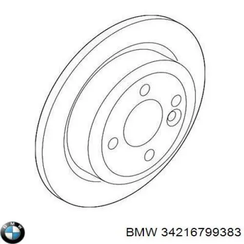 34216799383 BMW диск тормозной задний