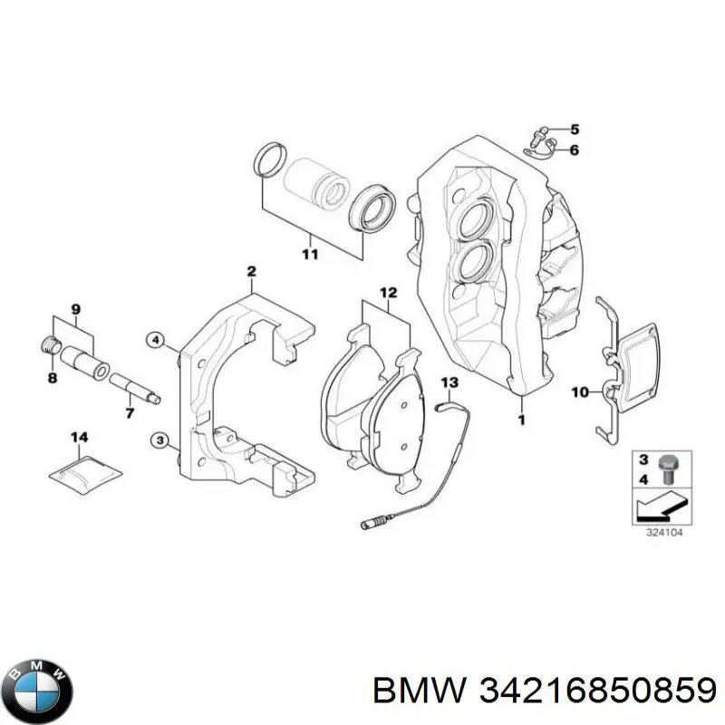 Ремкомплект суппортов BMW 3 седан (F30, F80) (2011 - 2018) цена, от 6.33 USD