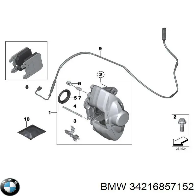 34216857152 BMW kit de reparação dos freios traseiros