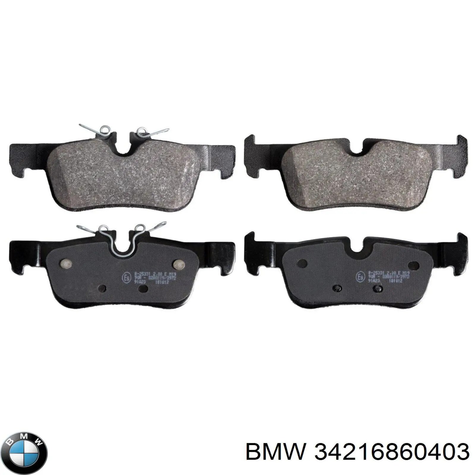 Купить 34216860403 BMW Колодки тормозные задние, дисковые